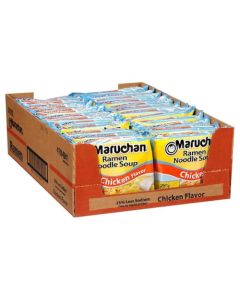 Maruchan Ramen Noodle Soup Less Sodium Chicken Flavor JapaneseStyle Instant Noodles Quick Easy Meal for Kids Students Busy Families 3 Oz 24 Pack