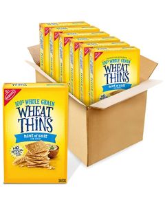 Wheat Thins Hint of Salt Low Sodium Snacks Whole Grain Wheat Crackers Bulk Snack Crackers 6 85 oz Boxes