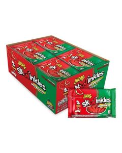 Lucas Salsagheti Watermelon Flavored Sweet Hot Candy Strips and Tamarind Flavored Sauce 084 oz 12 Pieces Pack for Treats Snack Parties Piatas Sweet
