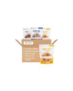NuTrail Nut Granola Cereal Variety Pack No Sugar Added Keto Low Carb Gluten Free Grain Free Healthy Breakfast 8 oz 3 Count