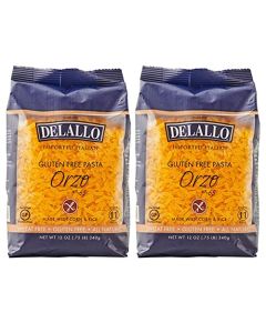 DeLallo Gluten Free Orzo Pasta 12 oz Bag 2 Pack Made with Corn and Rice Flour Handcrafted in Italy NonGMO All Natural Kosher