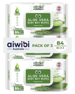 100% Skin-friendly Baby Wet Wipes 84 Sheets- Pack of 3 (252 Pcs)