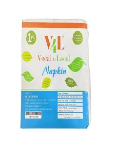 V4L Biodegradable Paper Napkins Tissue Paper Pack of 400
