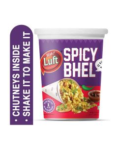 Wah Luft Spicy Bhel Cup, Ready to Eat Crunchy Street Snack, 100g