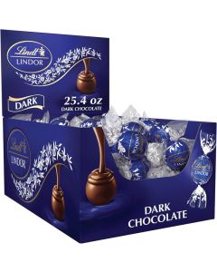 Lindt LINDOR Dark Chocolate Truffles, 60 Count Box
