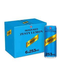 Schweppes Premium Mixer Zesty Lemon Drink Pack (6 x 253ml)