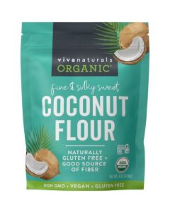 Viva Naturals Organic Coconut Flour 4 lbs 181 kg Gluten Free Flour for Keto Paleo Vegan Baking Good Source of Fiber Low Fat NonGMO Unbleached Unrefined
