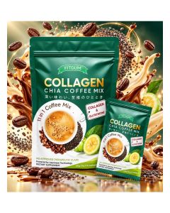 Collagen Chia Coffee 11-in-1 / Functional Superfood Coffee with Garcinia, Goji Berry & Stevia / Healthy Lifestyle Drink