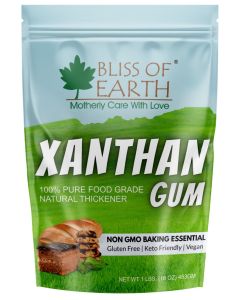 Bliss of Earth Xanthan Gum 453g / Ultra Strong Food Grade Thickener Powder / Gluten Free Baking Essential / Keto Vegan Stabilizer / Instant Sauce, Dressing, Ice Cream Texture Enhancer / High Performance Binder