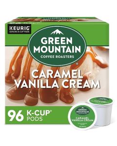 Green Mountain Coffee Roasters Caramel Vanilla Cream Coffee Keurig SingleServe KCup pods Light Roast 96 Count