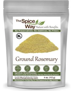 The Spice Way Ground Rosemary - Pure Rosemary Powder in Resealable 4 oz Bag