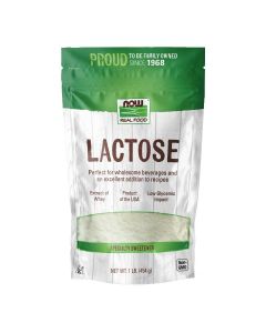 NOW Foods Lactose Encourages Beneficial Gut Bacteria Product of the USA 1Pound Packaging May Vary