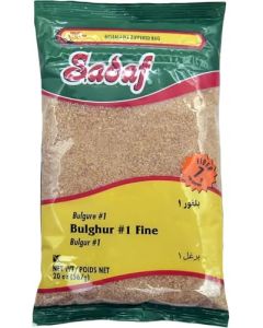 Sadaf Bulghur 1 Fine Bulgur Wheat for Cooking and Food Flavoring Middle Eastern Cuisine Kosher 20 Oz Resealable Bag