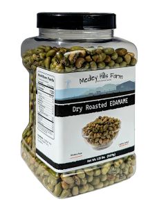 Dry Roasted Edamame by Medley hills farm 1.25 Lbs. in Reusable Container - edamame dry roasted and Lightly Salted - Healthy diet snacks - gluten-free