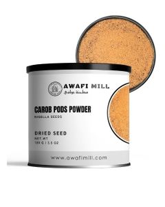 AWAFI MILL Carob Pod Powder 100g (3.5 Oz) - Kharrub Ceratonia siliqua Natural Sweet Powder for Drinks & Baking