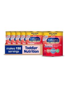 PREMIUM Toddler Nutritional Drink, Made with Real Milk, Brain-Building Omega-3 DHA, Nutrients and Prebiotics for Growth & Immune Support, Non-GMO, Toddler Milk Powder, 32 Oz Can, 6 Count