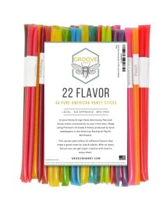 Flavored Honey Sticks Farm Fresh US Honey Packets for Tea Travel Kids Variety Flavors