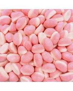 LAETAFOOD Strawberry Drops Puffy Gummies - 1 Pound Bag of Soft and Chewy Pink Treats