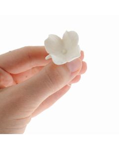 Global Sugar Art Hydrangea Blossom Sugar Cake Flowers White Unwired 36 Count by Chef Alan Tetreault