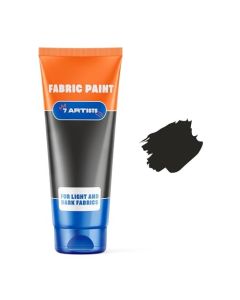 Black Fabric Paint 2 fl oz Tube Permanent Fabric Paint Black for Clothes Textile Clothing Paints for Cotton and Synthethic Fabrics Furniture Upholstery Shoes Sneakers TShirt Tote Bags