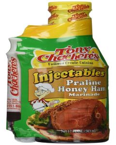 Tony Chachere Injectable Marinades with Injector, Praline Honey Ham, 3 Count, 17 Oz