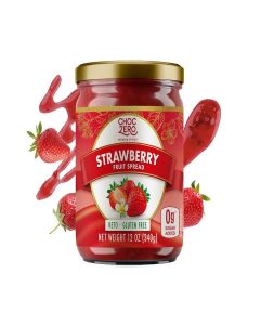 ChocZero Keto Strawberry Jam, No Sugar Added - Monk Fruit Sweetened, Gluten Free Spread , 12 oz