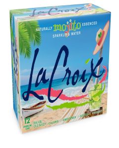 La Croix Naturally Essenced / 0 Calorie / 0 Sweetener / 0 Sodium / Mojito Sparkling Water 355ml (Pack of 12)