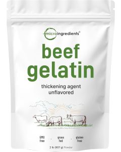 Micro Ingredients Beef Gelatin Powder 2LB