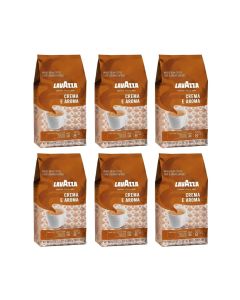 Lavazza Crema E Aroma Whole Coffee Beans 1kg Pack of 6