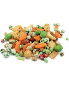 Oregon Farm Fresh Snacks Wasabi Peas & Rice Crackers Mix - Spicy Asian Snack Blend with Almonds, Peanuts, and Soybeans (14 oz)