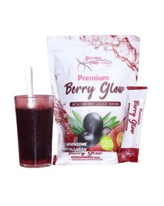 Glowming Berry Glow Acai Berry Powder Drink Mix With Glutathione And Collagen, 10 Sachets x 20g (200g), Pack of 1