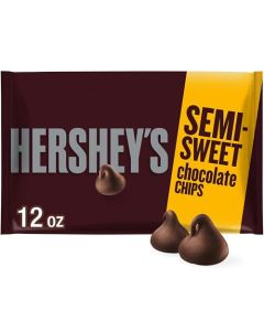 HERSHEYS SemiSweet Chocolate Baking Chips Bag 12 oz