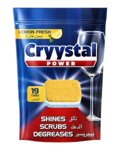 Cryystal Power Dishwasher Tablets - 19 Count, Lemon Fresh