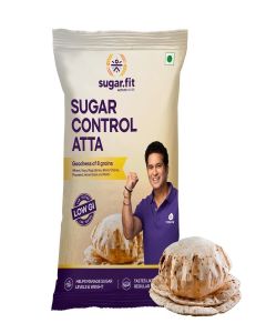 Sugar.fit Multigrain Atta 1 KG / Low GI / Sugar Control / 8-in-1 multigrain flour, sharbati wheat, ragi, millets, soybean, fenugreek & more, diabetic-friendly, 20% lower GI , high protein & fiber