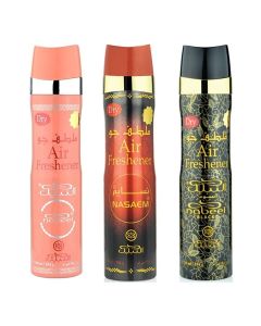Pack of 3 Nabeel Air Freshener Nasaem, Black and Touch Me 300 ML