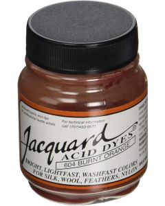 Jacquard Acid Dye for Wool Silk and Other Protein Fibers 12 Ounce Jar Concentrated Powder Burnt Orange 604