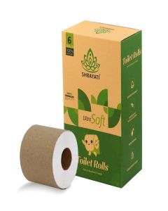 Shrayati Super Soft Toilet Tissue Paper Roll Box With 2 Ply & Biodegradable Material Use In Office, School & Healthcare Pack Of 6 / Toilet Paper / Toilet Roll / Tissue Rolls For Toilet