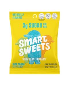 SmartSweets Sour Blast Buddies Low Sugar Gummy Candy 3g Low Calorie 130 GlutenFree 18oz Pack of 12 Packaging may vary