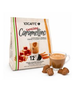 Caramellino Coffee Capsules / Compatible with Dolce Gusto® Coffee Machines / Premium Caramel Flavoured Coffee / 12 Capsules Pack / Rich Aroma, Smooth & Creamy Café-Style Coffee