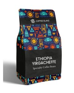 Coffee Island Ethiopia Yirgacheffe Specialty Coffee, 100% Arabica, Medium Roast, Floral, Citrusy, Delicate Flavor Profile, SCA Score 90, 250 Gram