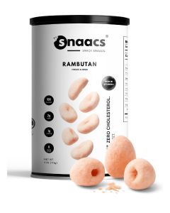 SNAACS Freeze-Dried Rambutan / No Added Sugar / Fragrant Sweet & Crunchy Fruit Snack (2 oz / 56 g)