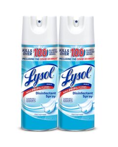 Lysol Disinfectant Spray Sanitizing and Antibacterial Spray For Disinfecting and Deodorizing Crisp Linen 125 Fl Oz Pack of 2