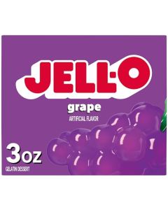 JellO Grape Gelatin Dessert Mix 3 oz Box