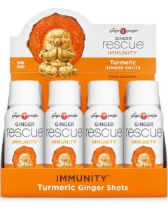 Ginger Rescue Turmeric Ginger Shots by The Ginger People - Immunity Boosting Dietary Supplement, 2 Fl Oz (Pack of 12)