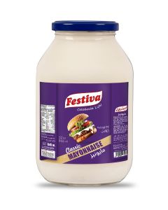 Classic Mayonnaise 946ml Glass Jar - Creamy Mayo Sandwich Spread for Burgers, Sandwiches, Wraps and Snacks - Dip and Dressing