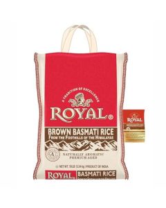 Royal Authentic Basmati Brown Rice Whole Grain Naturally Gluten Free and Vegan 10 lb