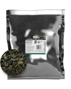 Frontier Coop Organic Gunpowder Green Tea Leaves 1Pound Bulk Smokey Green Tea Maintains Freshness Kosher Fair Trade
