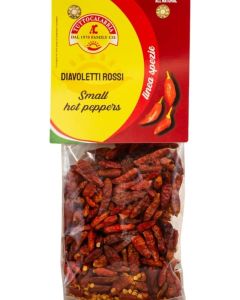 TUTTOCALABRIA Calabrian Diavoletti Rossi Small Dried Spicy Hot Chili Peppers 50g - All Natural Non-GMO