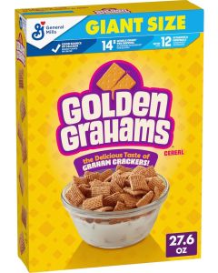 Golden Grahams Breakfast Cereal, Giant Size, 27.6 oz - Delicious Graham Cracker Taste with Whole Grain