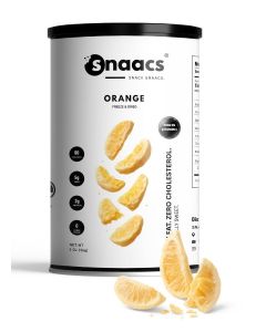 SNAACS Freeze-Dried Orange Slices / No Added Sugar / Zesty Sweet-Tart Crunchy Snack (1 oz / 28 g)